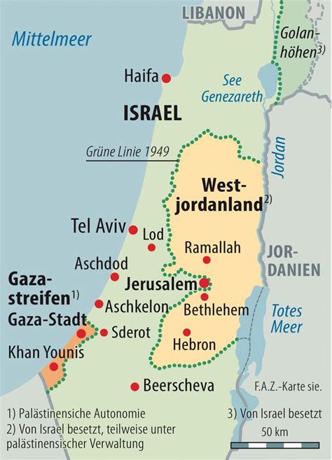 israel gazastreifen map